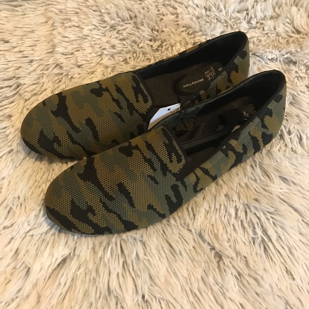 Time & Tru Cameo Knit Texture Slip- On  Loafer Flats Shoe